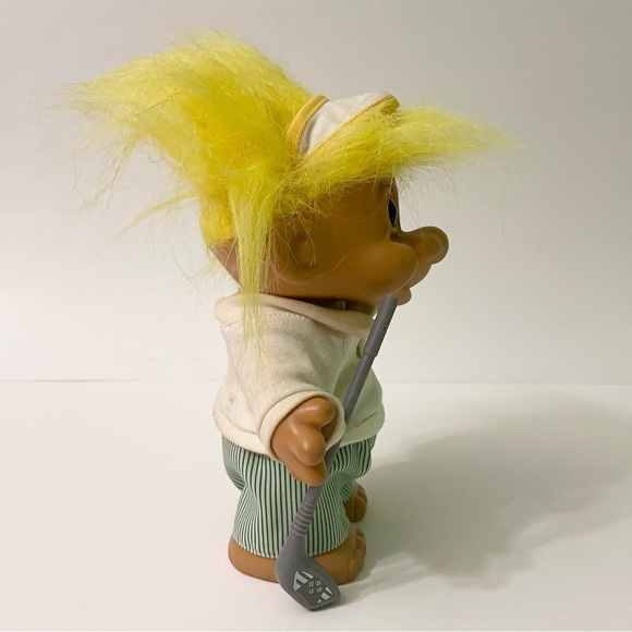 Vintage Russ Trolls Golf Pro Troll dressed with Golf Club Outfit Visor - Picture 9 of 16
